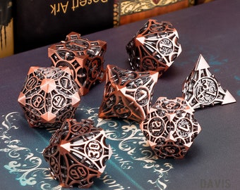 Handmade Metal Dice | Metal DND Dice Set for Board Game | DND Dice | Polyhedral Metal Dice | RPG Dice | Dungeons and Dragons