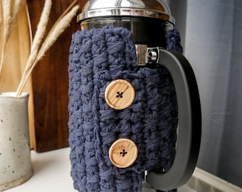 French Press Cozy, crochet pattern