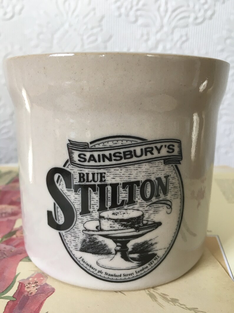 Vintage Sainsburys Blue Stilton Pot Jar Etsy UK