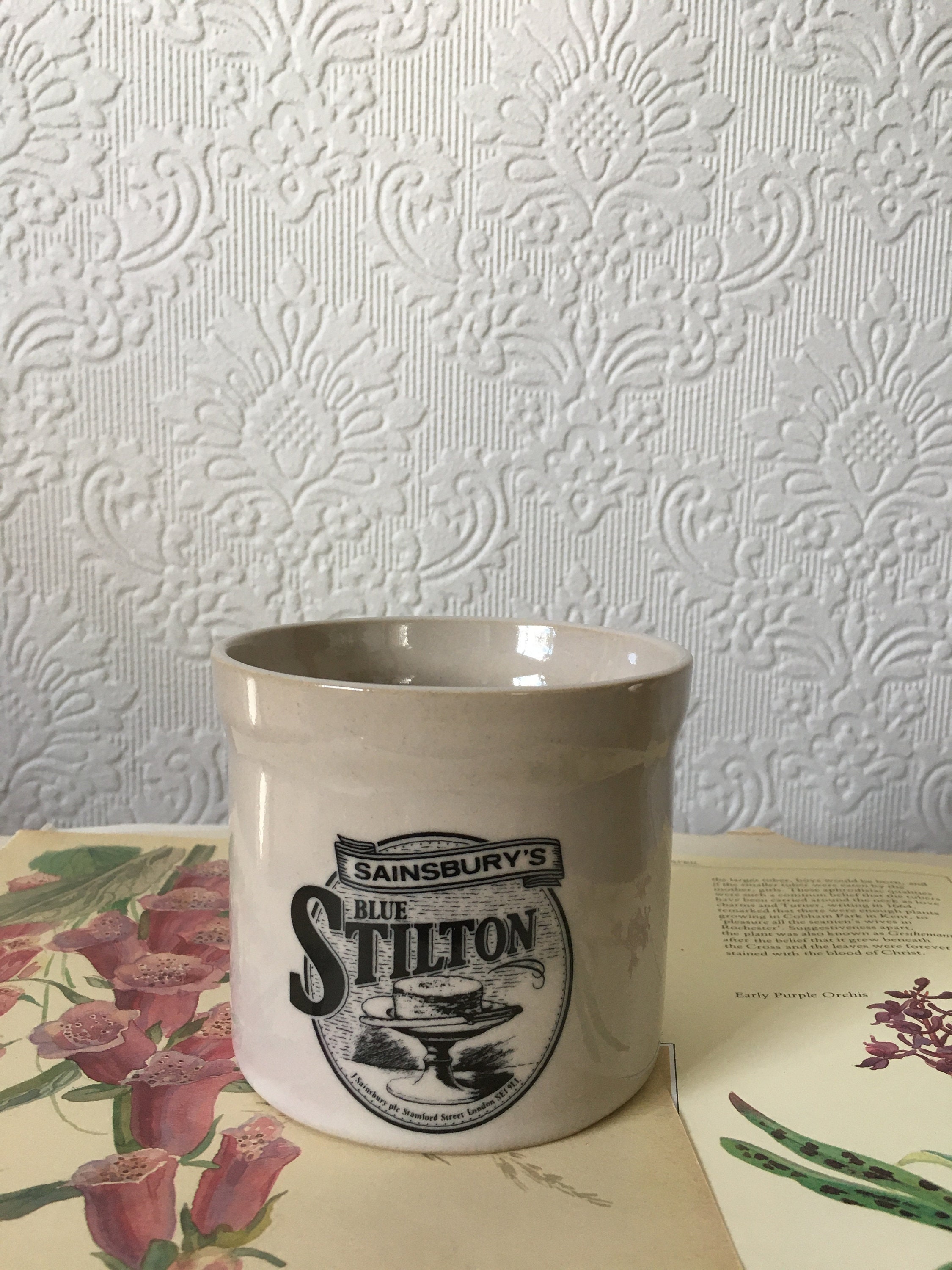 Vintage Sainsburys Blue Stilton Pot Jar Etsy UK