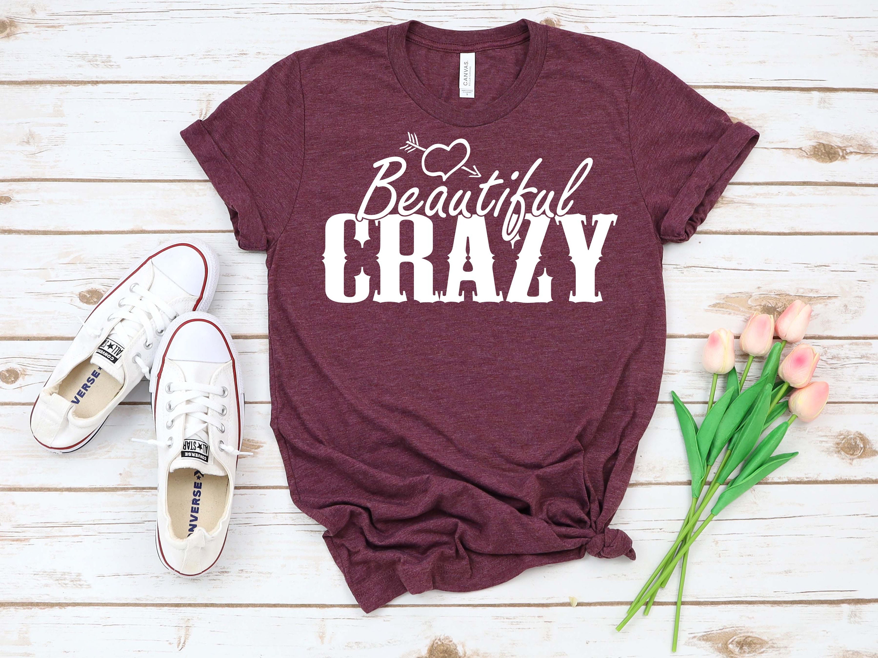 Beautiful Crazy Tshirt Luke Combs Song Funny Country Shirt Etsy
