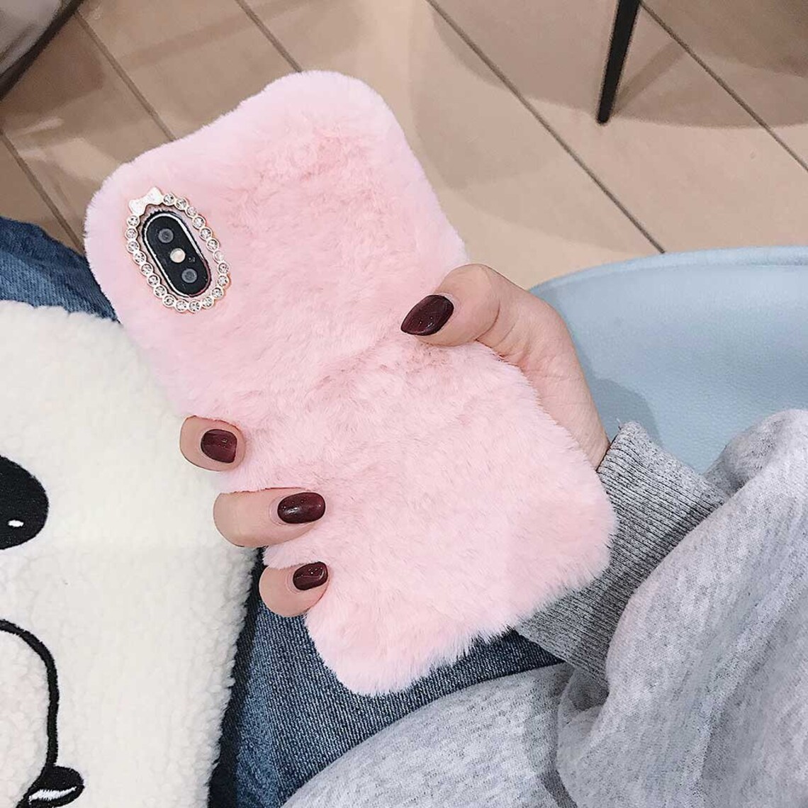 Pink Fuzzy iPhone Case Fluffy & Soft iPhone 11 Pro Case Etsy