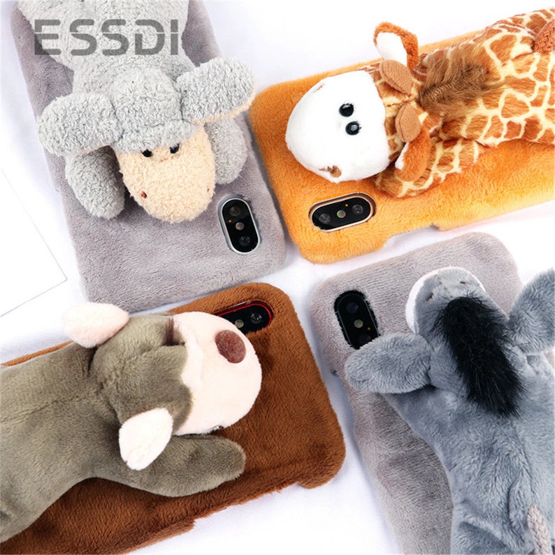 Fuzzy & Warm Animal iPhone Case Fluffy Soft iPhone 11 Pro Etsy