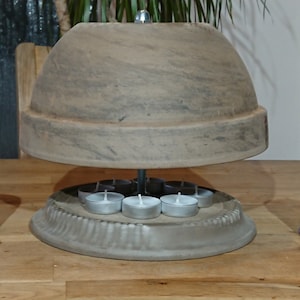 Tealight stove XXL Luxury heat source alternative heating self-sufficient heating basalt anthracite grey