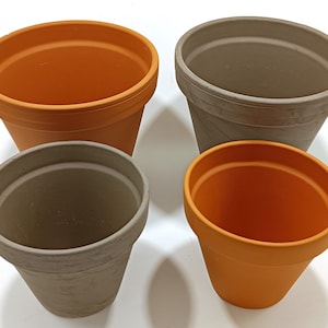 Flower pots Plant pots different sizes and colors Spang made in germany Clay terracotta basalt