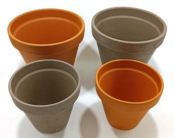 Flower pots Plant pots different sizes and colors Spang made in germany Clay terracotta basalt