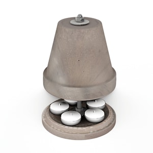 Tealight stove large 5, table stove, self-sufficient heating, alternative heating, table fireplace, table stove, table heating, basalt