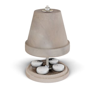 Tealight stove large 4er, table stove, self-sufficient heating, alternative heating, table fireplace, table stove, table heating, basalt