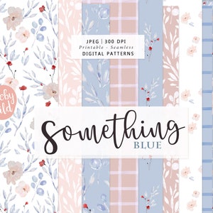 Watercolor flowers Spring wedding patterns - Digital Seamless Paper - love flower valentines pattern Scrap paper - Printable  Paper Set
