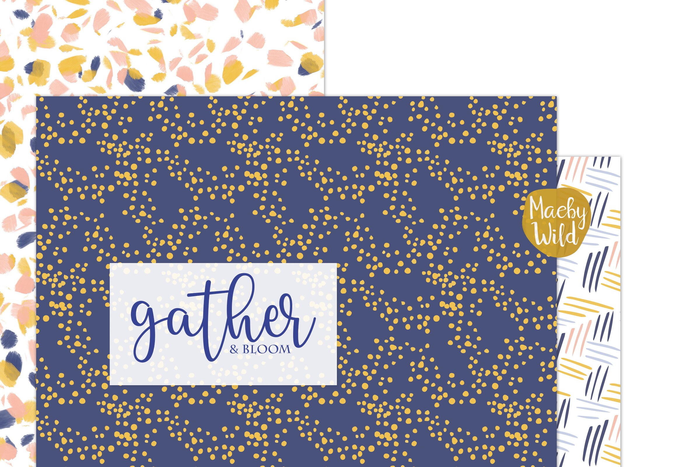 Gather Floral Rustic Abstract Seamless Pattern Paper Gather Floral Rustic Abstract Seamless Pattern Paper