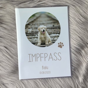 Vaccination card cover / EU pet ID card with photo PERSONALIZED