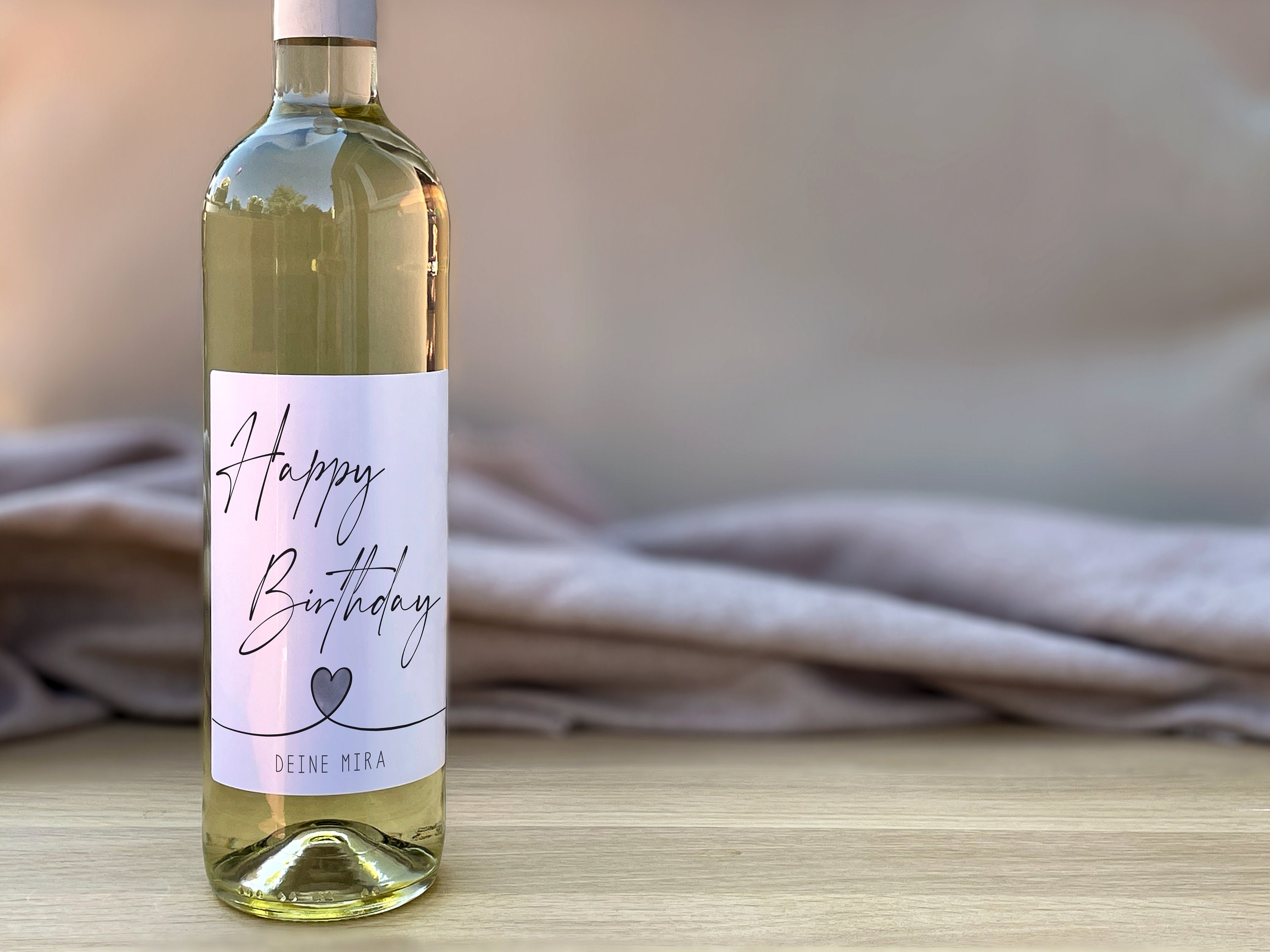 Flaschenetikett Happy Birthday Personalisiert Mit Zahl Namen Und Datum  Weinflasche Etikett Zum Geburtstag Optional Mit Korken -  Sweden