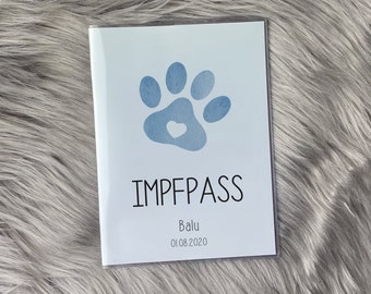 Impfpass-Hülle / EU-Heimtierausweis für Hunde und Katzen PERSONALISIERT