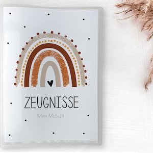 Zeugnismappe "Regenbogen" PERSONALISIERT | Schulanfang