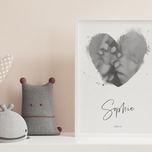 Baby Ultraschall Poster "Herz" A4 oder A3 - Personalisiert