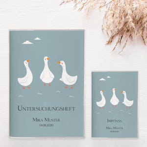 U-Heft & Impfpass-Hülle "Gänse" im Set oder Einzeln PERSONALISIERT