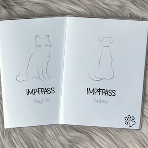 Impfpass-Hülle / EU-Heimtierausweis für Hunde und Katzen PERSONALISIERT
