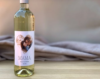 Weinlabel | Geschenk für Mama Papa Beste Freundin Freund etc.  | Wein Flaschen Etikett | PERSONALISIERT