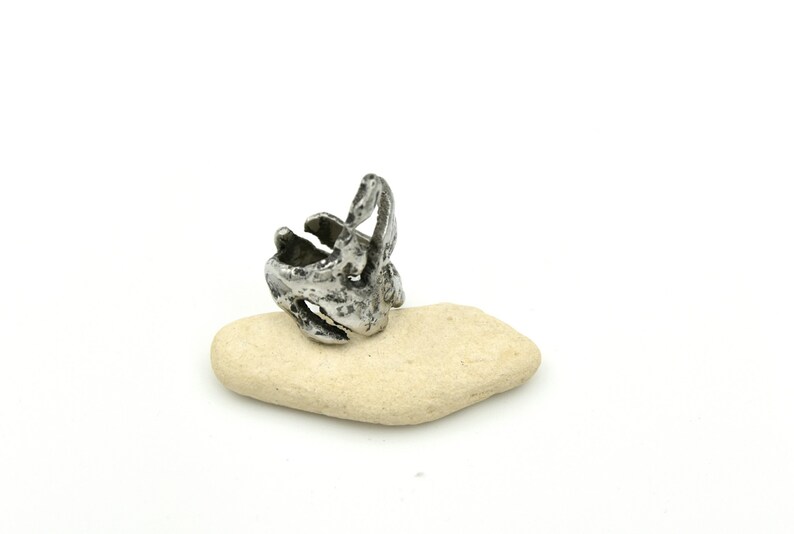 wide statement ring Impressive ring tree bark ring Wide band