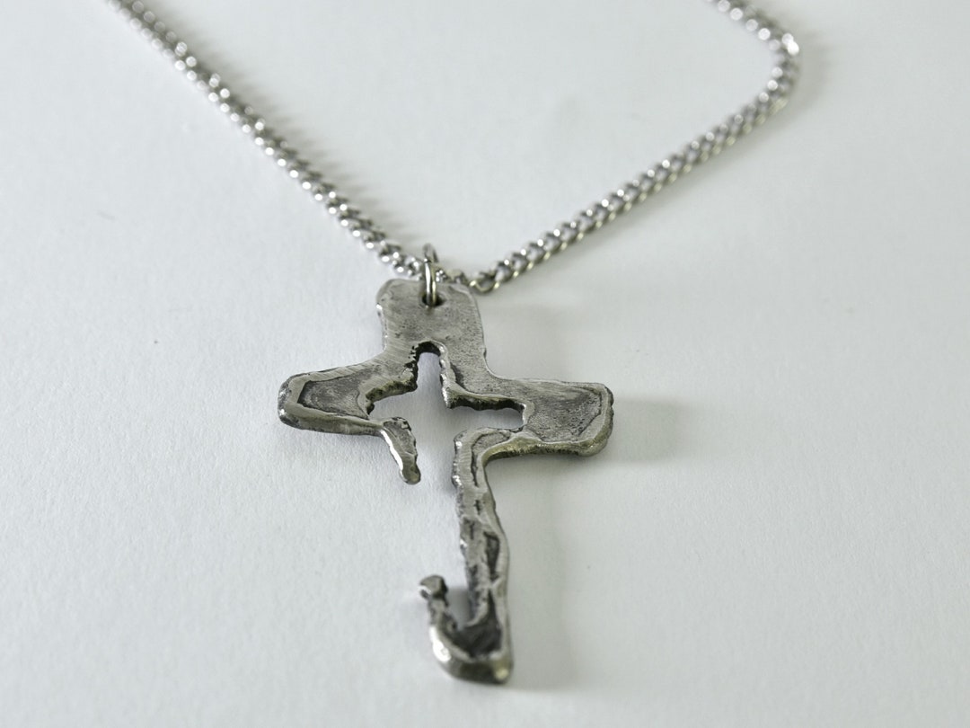 Handmade Cross Necklace ,art Cross Necklace ,cross Necklace ,cross