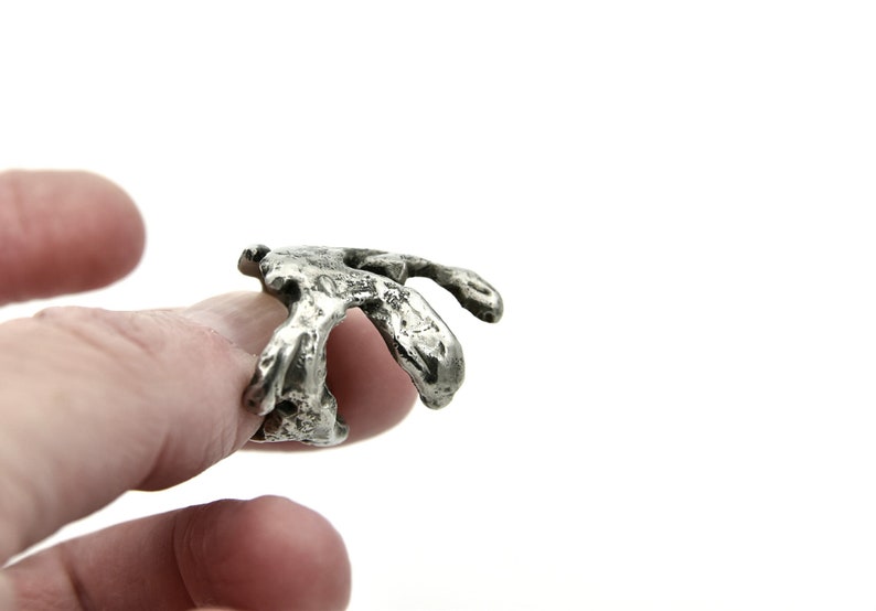 wide statement ring Impressive ring tree bark ring Wide band