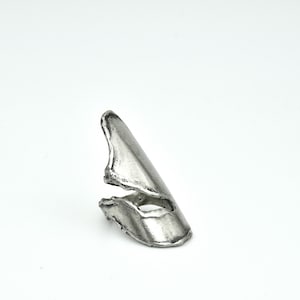 Long Statement Ring , long contemporary ring ,full finger ring ,Large ring , Handmade  Rings , Size 7 1/4- 7 1/2
