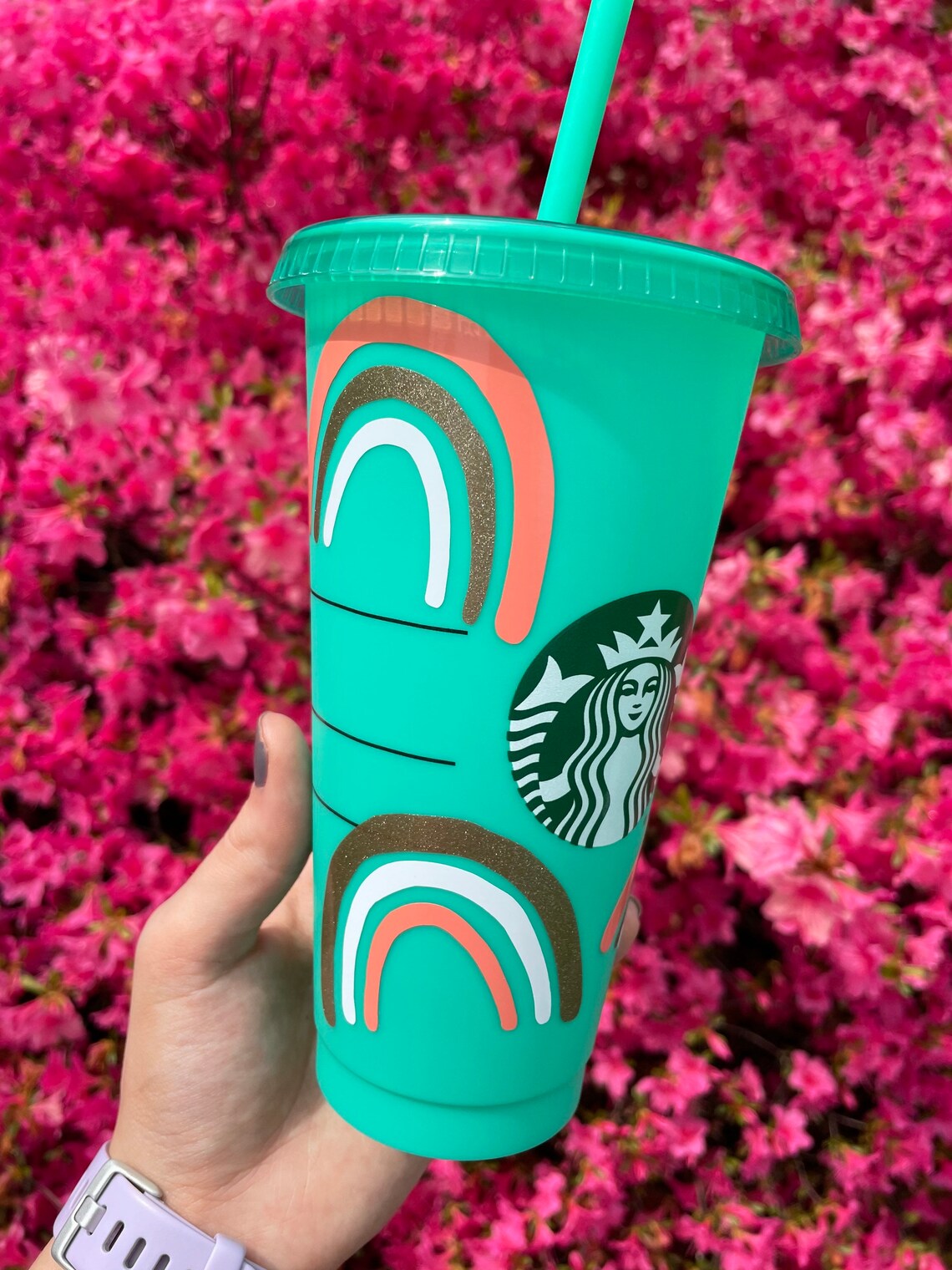 Rainbow Color cambiando la Taza Starbucks / Rainbow Cup / Etsy