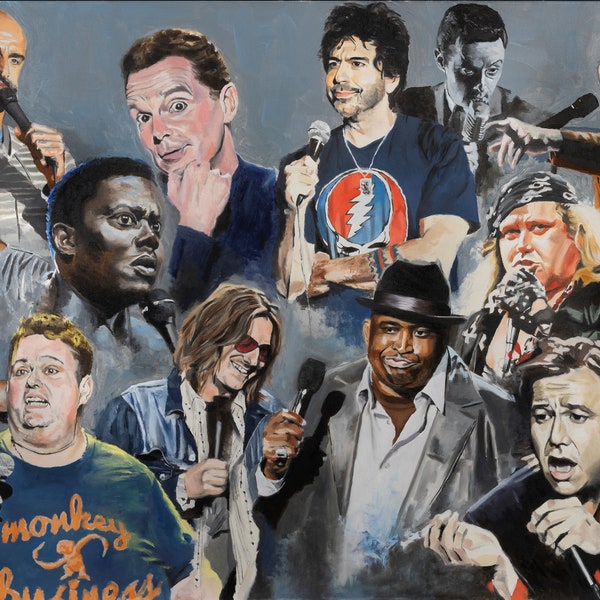 12x18 inch Dead Comedians Society (Stand-Up) oil painting print