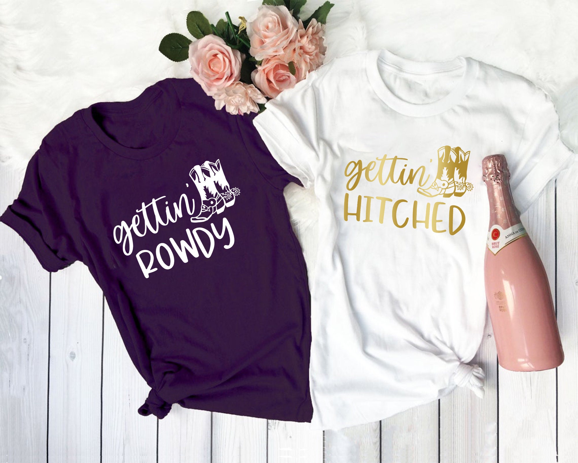 Custom Bachelorette Party Shirts
 Personalized Bachelorette Party Shirt Getting Hitched