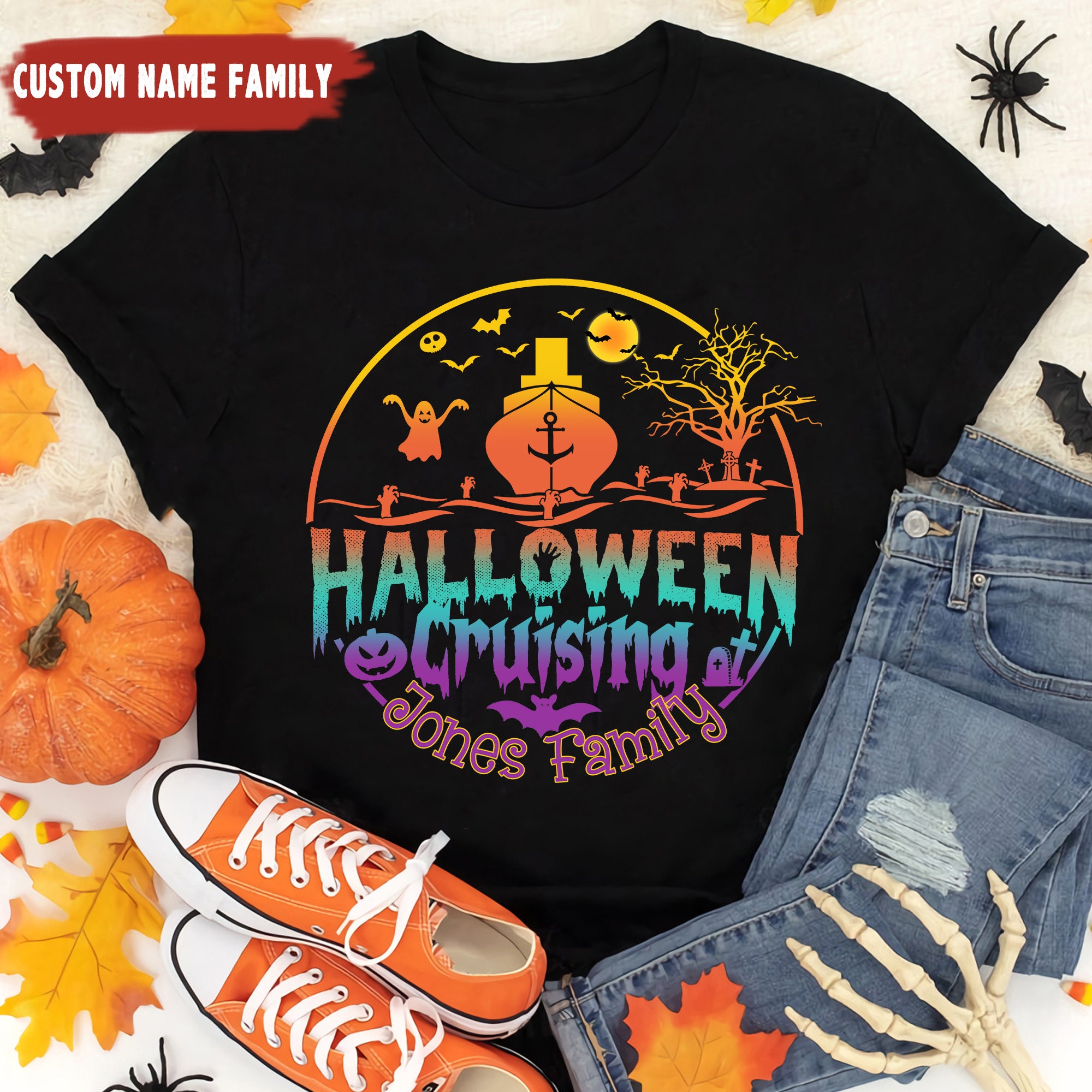 Discover Halloween Cruise Personalisiertes T-Shirt