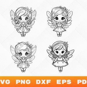 Fairy SVG, Tinkerbell Svg, Fairy clipart, Princess svg, Fairy silhouette svg, Fairy door laser svg, Cut files Svg, Instant download