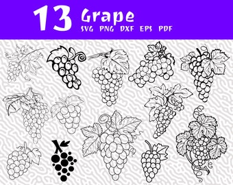Download Grape Vine Svg Etsy