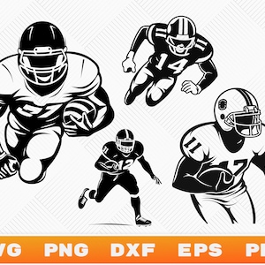 American Football Player Svg, Football Player Png, Football Player Silhouette, Football Player Cut File, Football outline Svg, Superbowl Svg