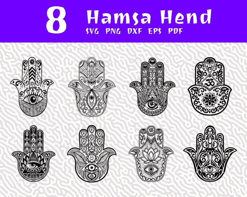 Download HAMSA HAND SVG boho hand svg hamsa svg yoga svg mandala | Etsy