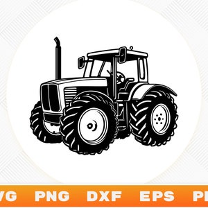 Trekker SVG, landbouwtractor Svg, trekker silhouet Svg, trekker verjaardag Svg, trekker Clipart, landbouw Svg, trekker gesneden bestand, trekker Dxf