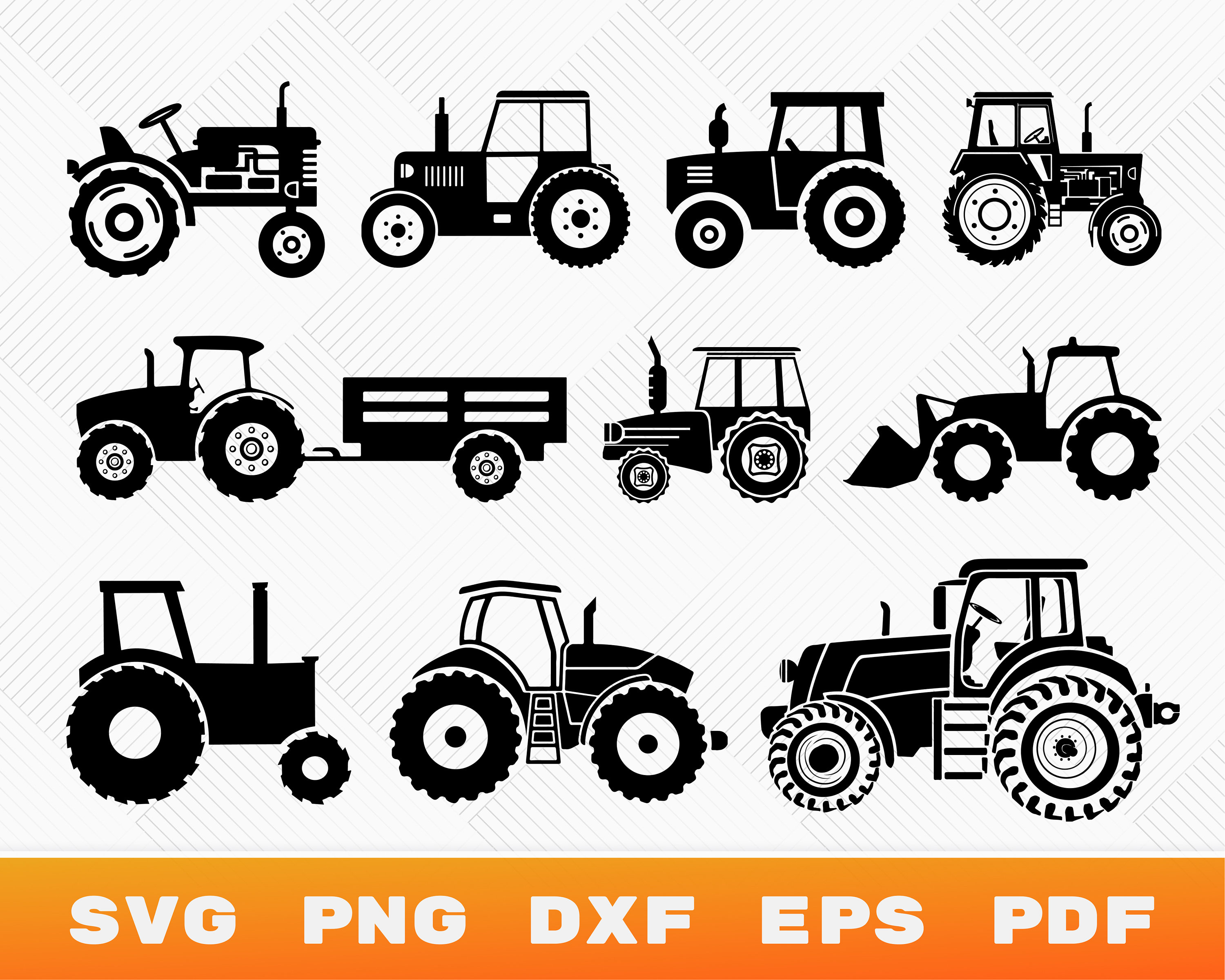 Tractor SVG Tractor Silhouette Tractor Clipart Tractor Png - Etsy UK