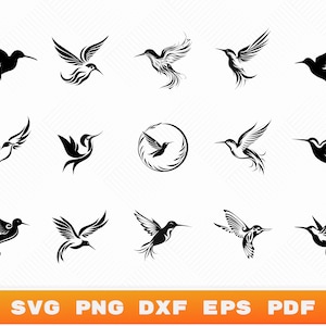 Flying Bird SVG, Hummingbird SVG, Cut Files for Cricut, Hummingbird Decal, Transparent Background, Hummingbird Gifts, DIY Craft Supply