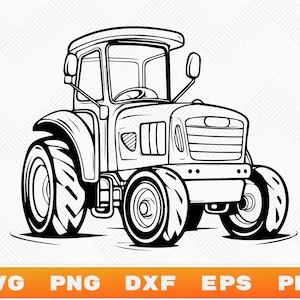 Tractor SVG, Tractor Svg for Laser, Tractor Birthday Svg, Tractor Silhouette, Tractor Clipart,Farm Tractor Svg,Tractor Cut file, Tractor Dxf
