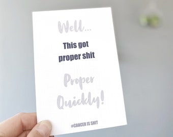 Funny Cancer Card, Survivor Card, Cancer Humour, Cancer Fighter, Cancer Support Card, Encouragement Card, Thinking of You Card (SKU SHIT))