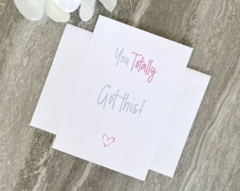 Tarjeta de aliento, tarjeta de cáncer divertido, humor de cáncer, tarjeta de empatía, luchador contra el cáncer, tarjeta de apoyo contra el cáncer, tarjeta de pensamiento de usted (SKU GOT Pink)