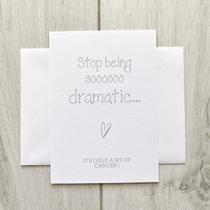 Lustige Krebskarte, Krebs Humor, Ermutigungskarte, Einfühlungskarte, Krebs Kämpfer, Krebs support Card, Thinking of You Karte (SKU Drama)