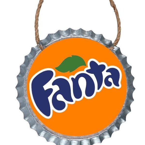 FANTA / pop/ soda/ Galvanized Metal Bottle Cap Wall Decor