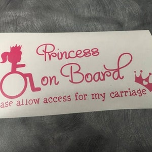 Princess on Board Vinyl Decals
