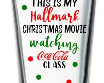 This is my hallmark Christmas Movie watching Coca Cola Glass Drinkware