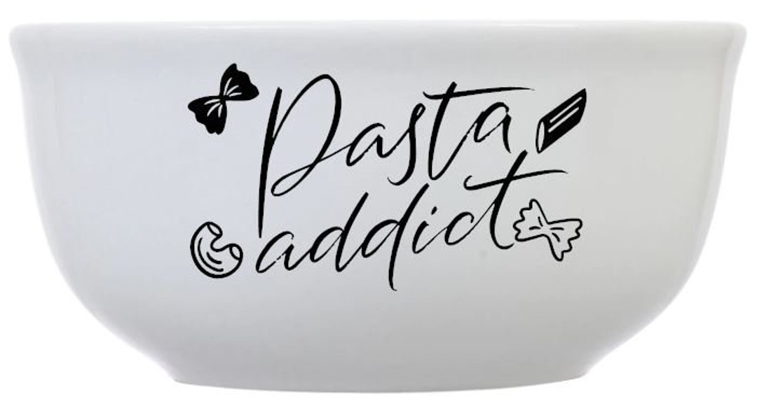 Pasta Addict Personalized Bowl, Pasta Lover, Personalized Gifts, Non ...