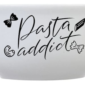 Pasta Addict Personalized Bowl, pasta lover, personalized gifts, non candy gift, gifts for him, gifts for her