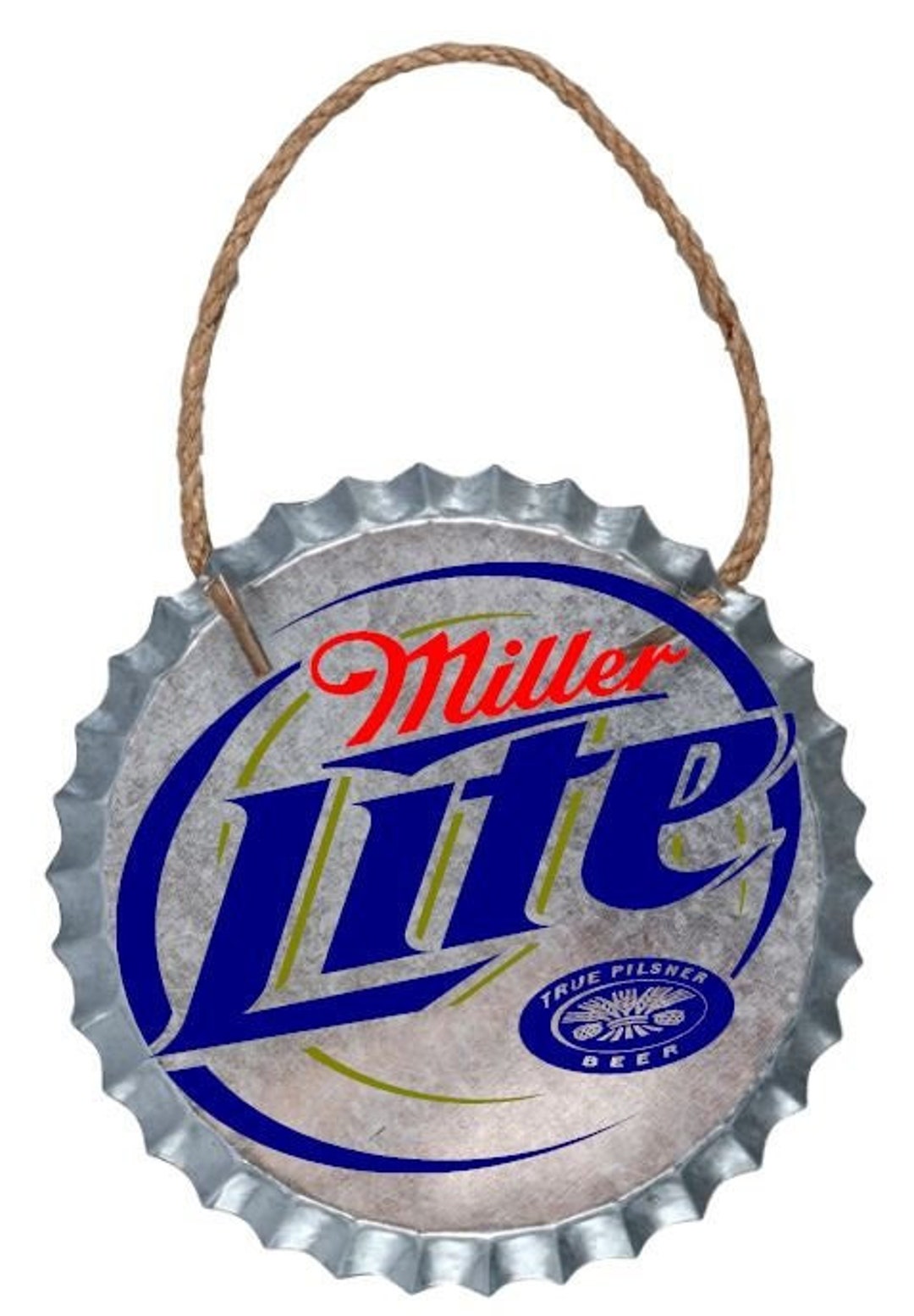 Miller Light/ Beer/ Vodka/ Alcohol/ Galvanized Metal Bottle Cap Wall