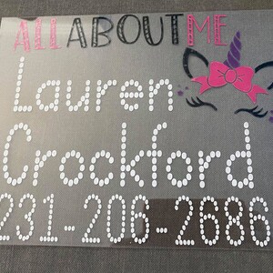 Unicorn Personalized/dry erase / Acrylic Tracing Board / Learn to Write Name Board--CUSTOMIZE IT!