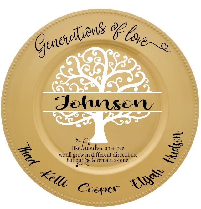 Generations Decoration Platter/family Tree/family Decoration ...