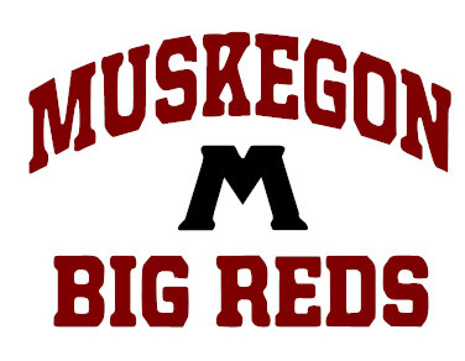 Muskegon M Big Reds Vinyl Decal Etsy